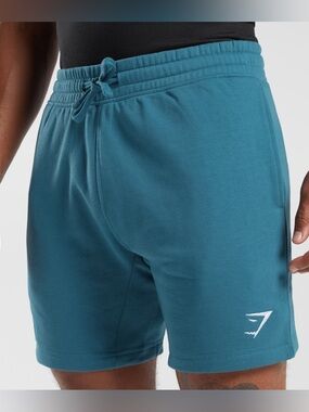 Gymshark Crest Sweat Shorts Terrace Blue